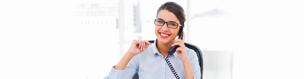 woman answering a telephone call